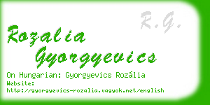 rozalia gyorgyevics business card